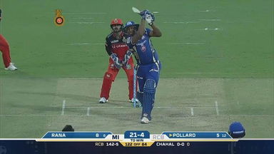 M12: RCB vs MI – Kieron Pollard Six