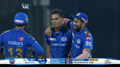 M34: DC vs MI – Fall of Wickets