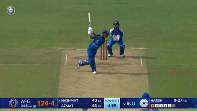 IND vs AFG 2026, 3rd ODI: Hashmatullah Shahidi Six