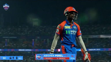 IPL 2025 M48: DC vs KKR - Abishek Porel Wicket