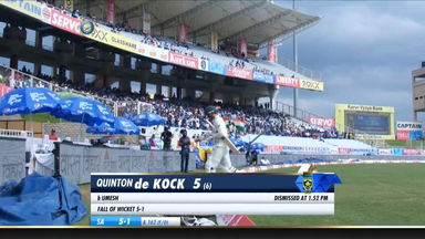 IND vs SA 2019, 3rd Test, Day 3: Quinton de Kock Wicket
