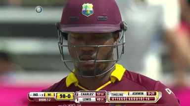 1ST T20I: IND vs WI – Evin Lewis Six