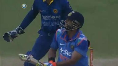 1ST ODI: IND vs SL – Suresh Raina Six