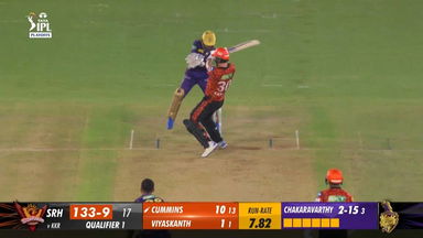 Q1: KKR vs SRH – Pat Cummins Six