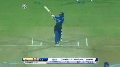 IND vs SL 2017, 2nd T20I: Niroshan Dickwella Six