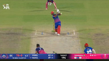 IPL 2026 M62: DC vs RR - KL Rahul Six
