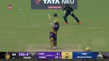 M39: KKR vs GT –  Rinku Singh  Six
