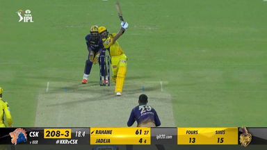 M33: KKR vs CSK – Ajinkya Rahane Six