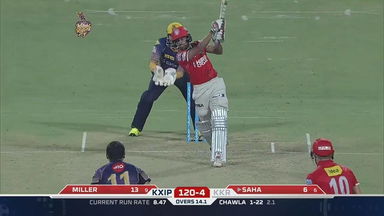 M11: KKR vs KXIP – Wriddhiman Saha Six