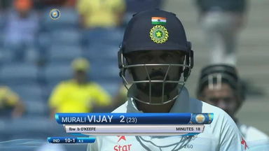 IND vs AUS 2017 - 1st Test Day 3 : Murali Vijay Wicket
