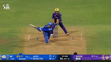 IPL 2025 M12: MI vs KKR - Ryan Rickelton Six