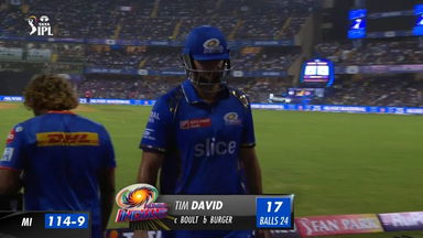 M14: MI vs RR – Tim David Wicket