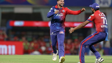 Chinaman special: Kuldeep Yadav disturbs Brar's woodwork