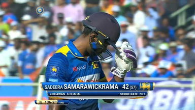 IND vs SL 2017, 3rd ODI: Sadeera Samarawickrama Wicket