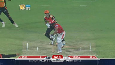 M19: SRH vs KXIP – Wriddhiman Saha Wicket