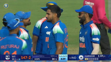 IND vs WI 2026, 2nd ODI: Fall of Wickets