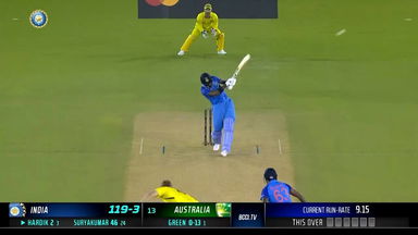 IND vs AUS 2022, 1ST T20I: Hardik Pandya Six