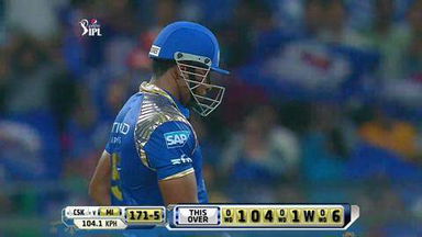 M57: CSK vs MI – Kieron Pollard Six