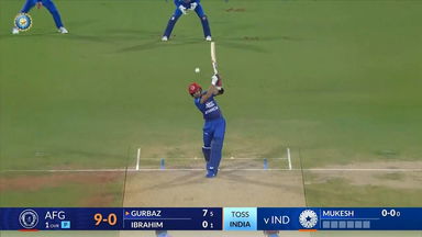 IND vs AFG 2024, 2ND T20I: Rahmanullah Gurbaz Six