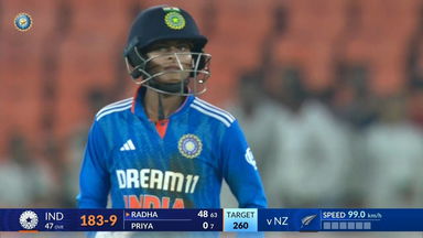 IND-W vs NZ-W 2024, 2nd ODI: Radha Yadav Wicket