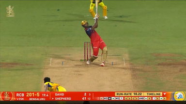IPL 2025 M52: RCB vs CSK - Romario Shepherd Six