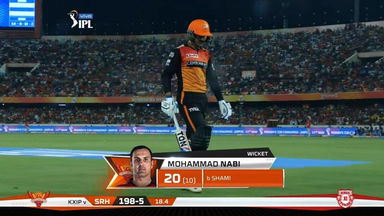 M48: SRH vs KXIP – Mohammad Nabi Wicket