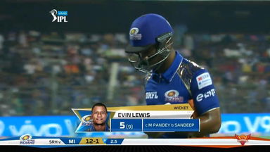 M23: MI vs SRH – Evin Lewis Wicket