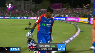 M09: RR vs DC – Abishek Porel Wicket