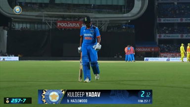 IND vs AUS 2023-24, 3RD ODI: Kuldeep Yadav Wicket