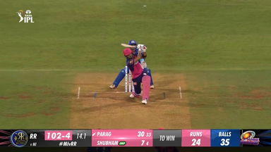 M14: MI vs RR – Riyan Parag Six