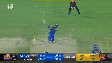 M25: SRH vs MI – Tilak Varma Six