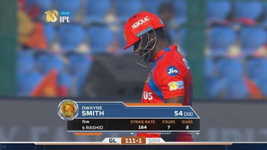 M53: GL vs SRH – Dwayne Smith Wicket