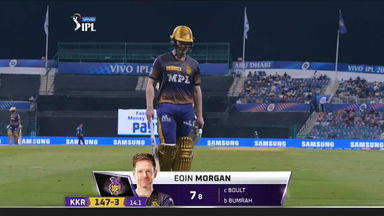 M34: MI vs KKR – Eoin Morgan Wicket