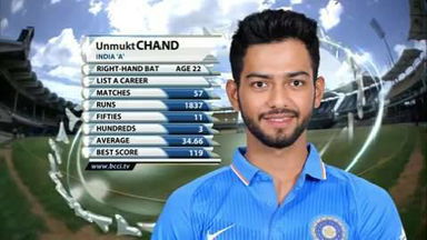 India 'A' vs SA 'A' - 3rd ODI: Unmukt Chand - 90 (94)