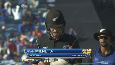 IND vs NZ 2017, 2nd ODI: Adam Milne Wicket