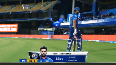 M09: MI vs SRH  – Rohit Sharma Wicket