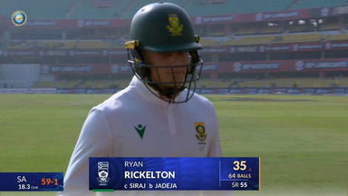 IND vs SA 2025, 2nd Test: Ryan Rickelton Wicket