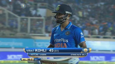 IND vs NZ 2016, 4th ODI: Virat Kohli  Wicket