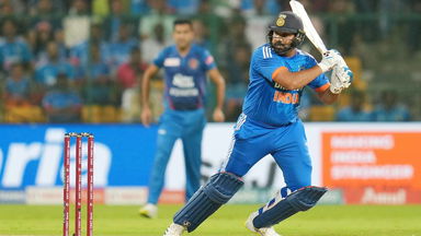 100 up in style: Rohit brings up his century with 6,4,4