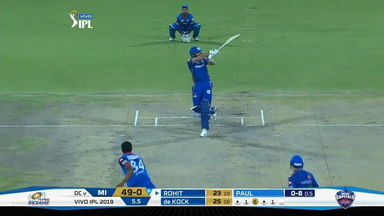 M34: DC vs MI – Rohit Sharma Six
