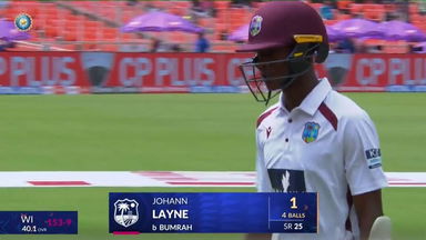 IND vs WI 2025, 1st Test: Johann Layne Wicket
