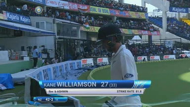 India VS NZ 2016, 3rd Test day 4 - Kane Williamson Wicket
