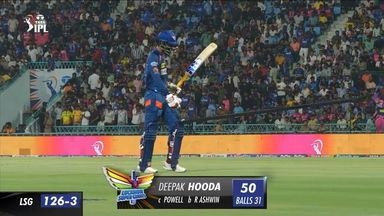 M44: LSG vs RR – Deepak Hooda Wicket