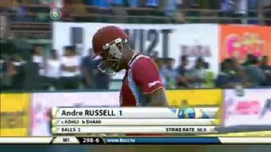 1ST ODI: IND vs WI – Andre Russell Wicket