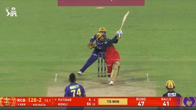 IPL 2025 M01: KKR vs RCB - Rajat Patidar Six