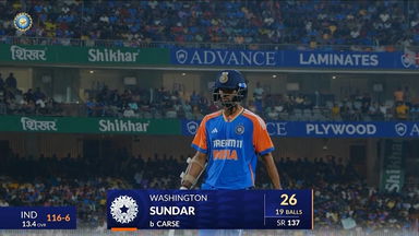 IND vs ENG 2025, 2nd T20I: Washington Sundar Wicket