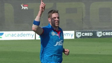 Nortje's cannon ball to Tripathi