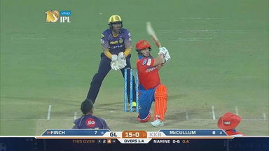 M23: KKR vs GL – Aaron Finch Six