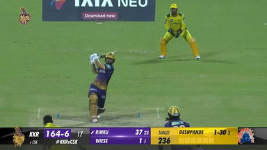 M33: KKR vs CSK – Rinku Singh Six