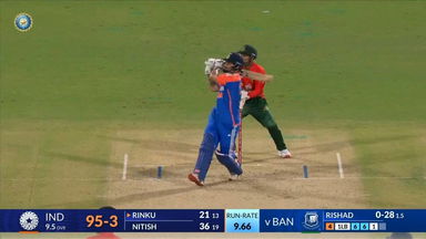 IND vs BAN 2024, 2nd T20I: Rinku Singh Six